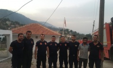 Muğla Akçakayadan Manisa itfaiyesine teşekkür