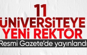 11 üniversiteye rektör ataması Resmi Gazete'de
