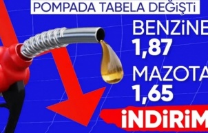 Benzin ve motorinde indirim tabelaya yansıdı