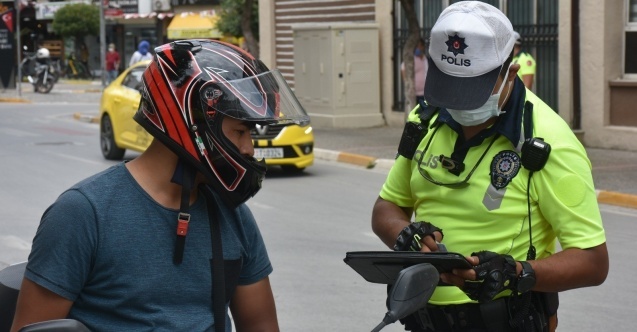 Erzincanda motosiklet denetimi